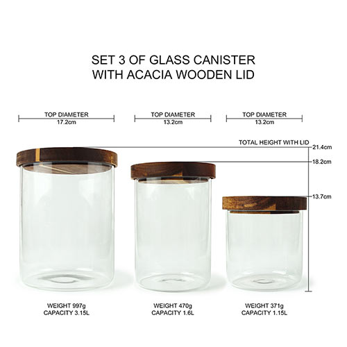 glass canister for sale
