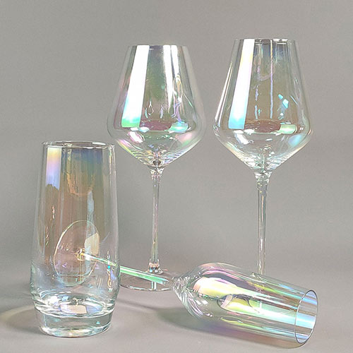 electroplated wine glasses set