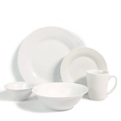 white porcelain tableware set