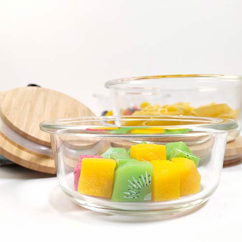 round glass food container wholesale