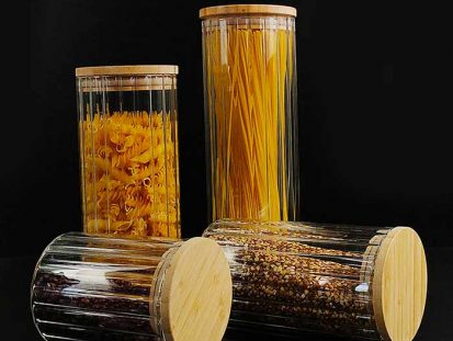 wholesale glass storage jar set