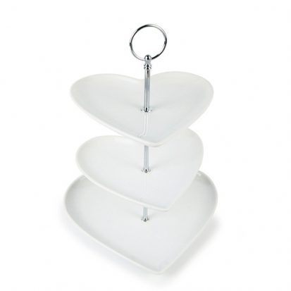 plain white heart-shapes ceramic plate
