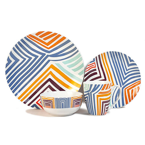 decal porcelain striped tableware