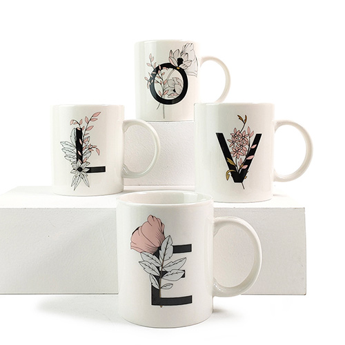 ceramic mugs with letters wholesale