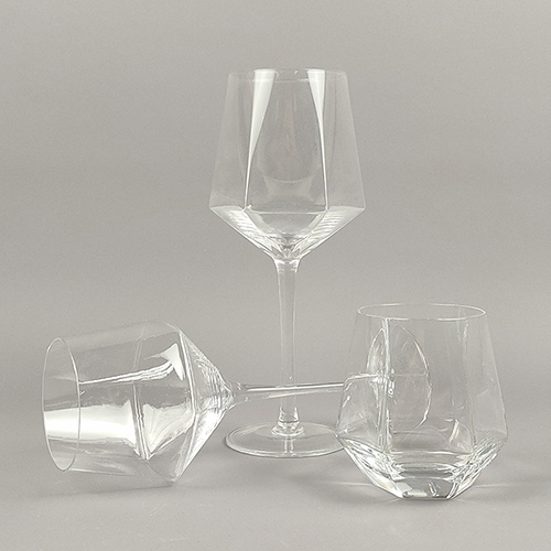diamond shape glass goblet wholesale price