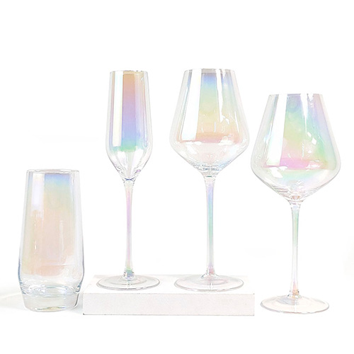 electroplated wine glasses set