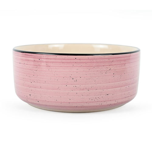 color rim rose dinner bowls