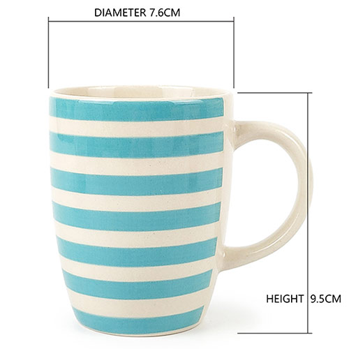 stripe pattern ceramic mug