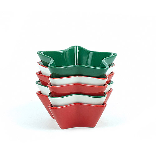 star shape ceramic bowl set