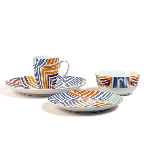 porcelain striped tableware set