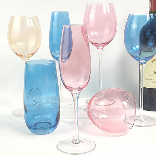 clear glass goblet in bulk