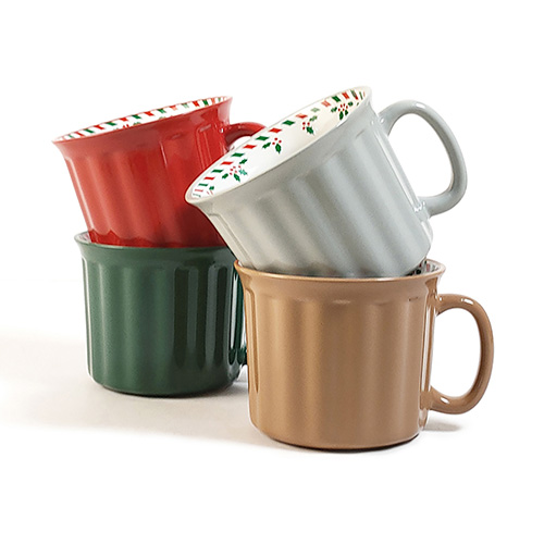 embossed ceramic coffee mugs bulk in sale