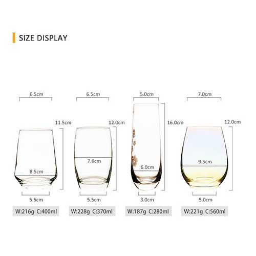 price of glass cup tumbler