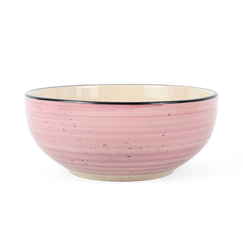 color rim rose dinner bowls