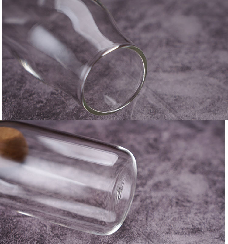 c;lear glass bottle with cork lid