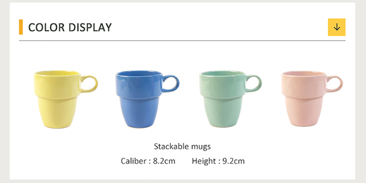 solid color stackable mugs for sale