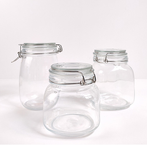mason jar glass storage set