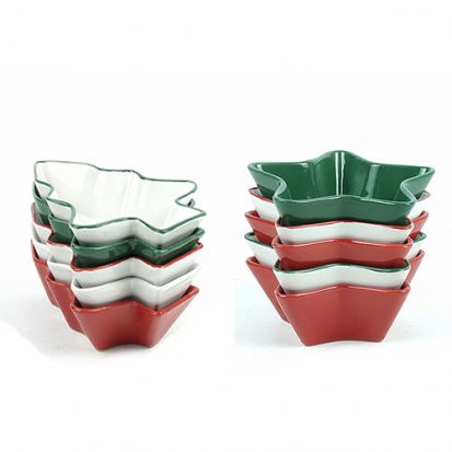 ceramic nibble bowl christmas style