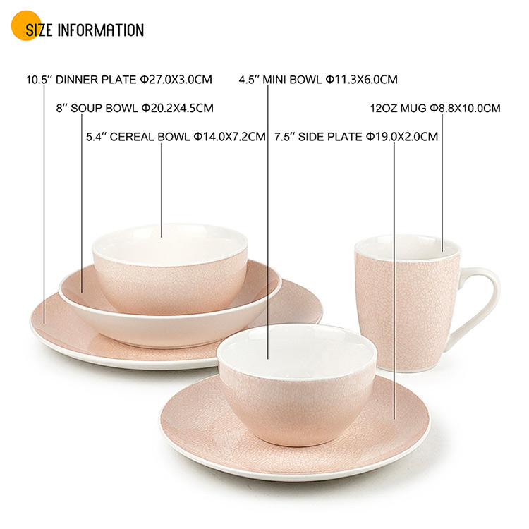 pink porcelain dinnerware pad printing design