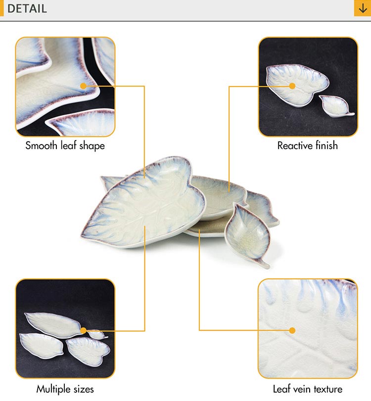 ceramic leaf plates wholesale