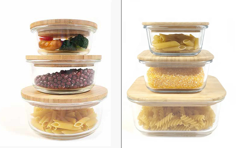 glass food containers with lid wholesale