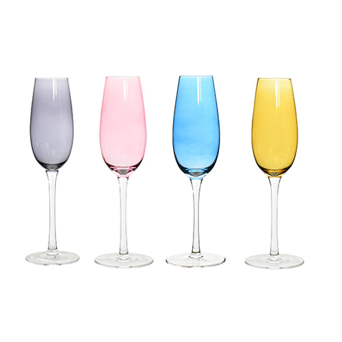 spraying color wine glasses set supplier