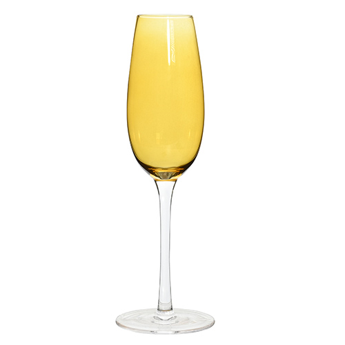 spraying color champagne glass