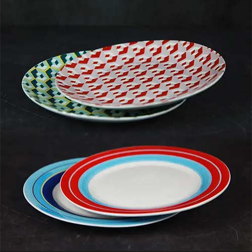 round ceramic plates for sale