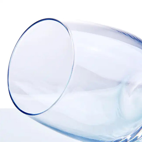 egg-shaped crystal glass tumbler