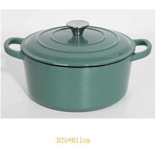 25cm 5L cast iron casserole pot