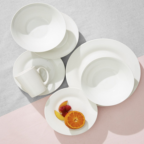 porcelain plain white dishes bulk sale