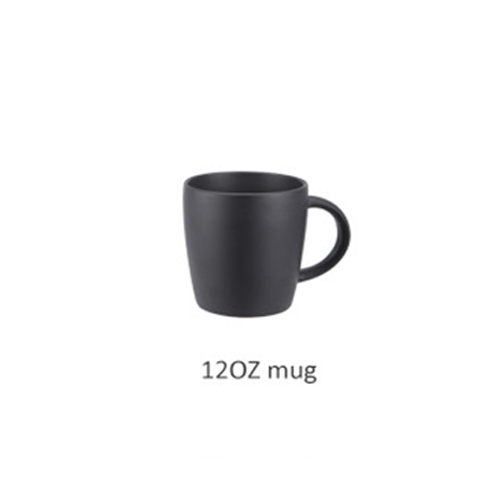 12oz black matte finish coffee mugs