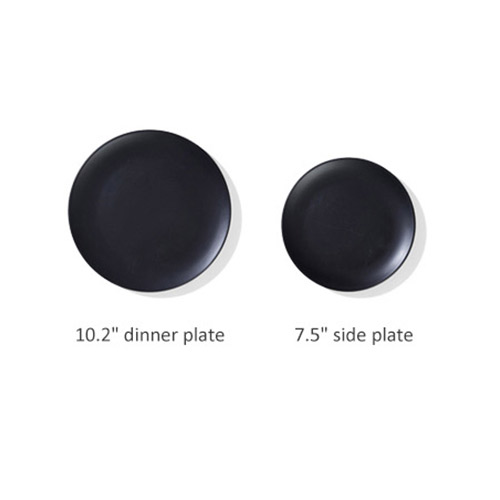 black matte finish dinner plates