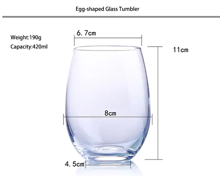 egg-shaped glass tumbler wholesale