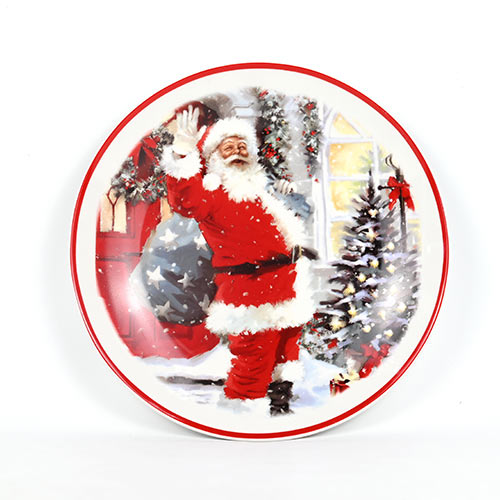 christmas dinner plates with decal wholesale