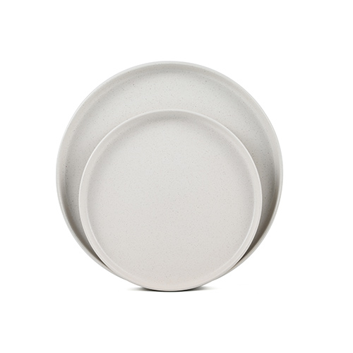wholesale straight edge dinner plates with speckle finish