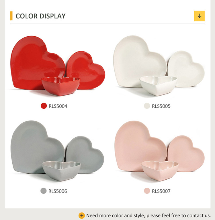 12pcs bulk heart-shaped ceramic plates