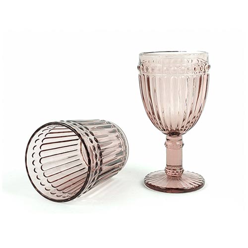 pink wine glass set for sale