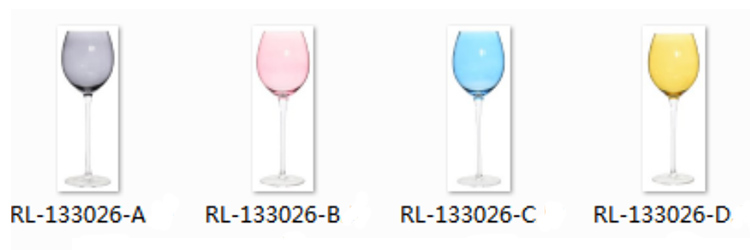 spraying color wine glass set