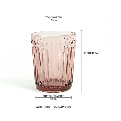 pink glass tumbler for sale