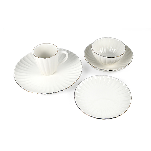 20pcs white porcelain dinner set