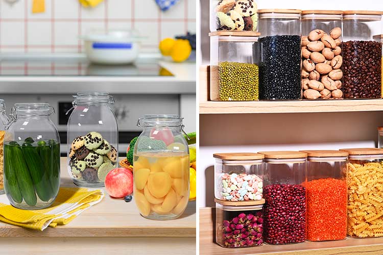 wholesale glass storage jar set