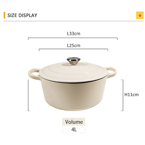 4liter wholesale cast iron casserole dish