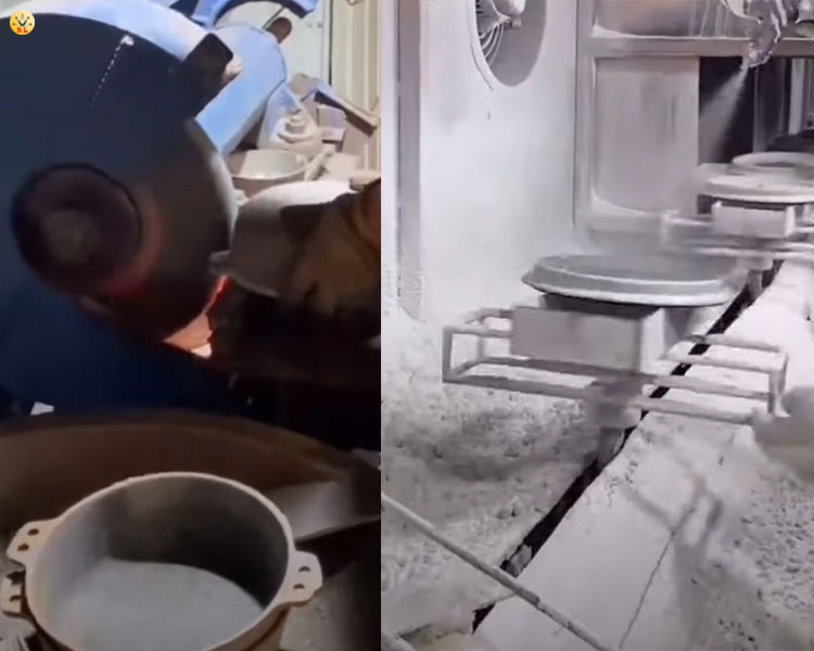 cast iron casserole production process