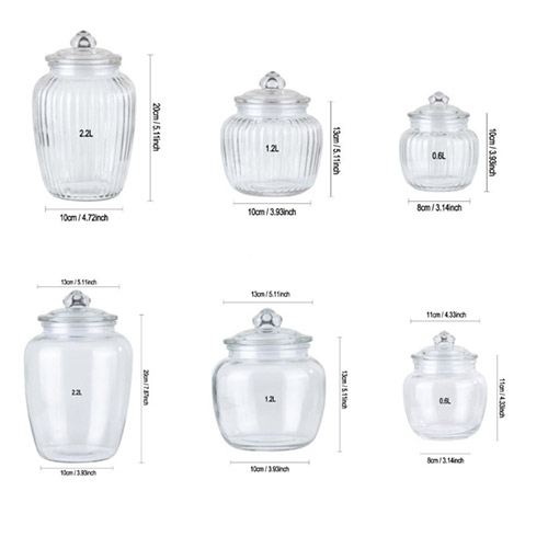 glass canistar jars with lid wholesale