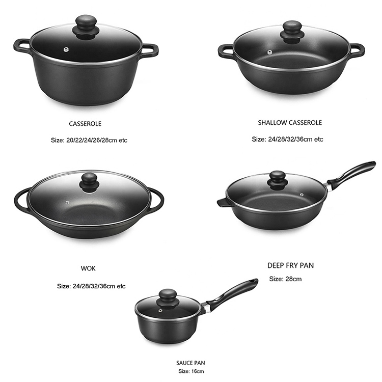 wholesale die-cast aluminum cooking pot and pan