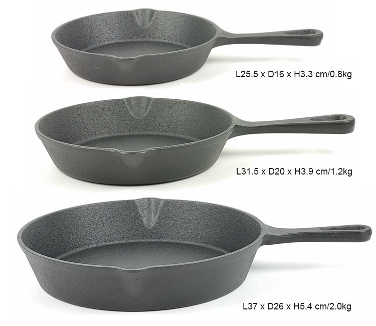 wholesale china shallow cast iron skillet