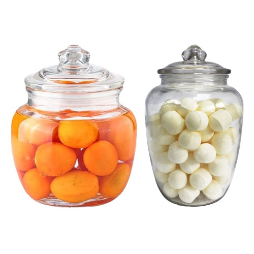 clear glass sweet storage jars with lid