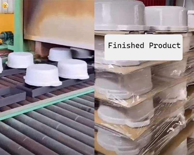 cast iron casserole production process