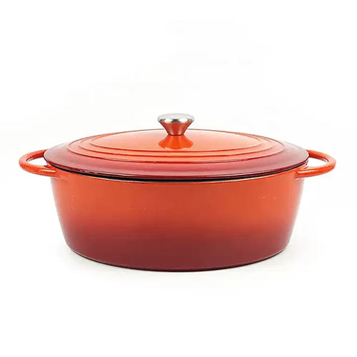 wholesale enameled cast iron casserole oval shape